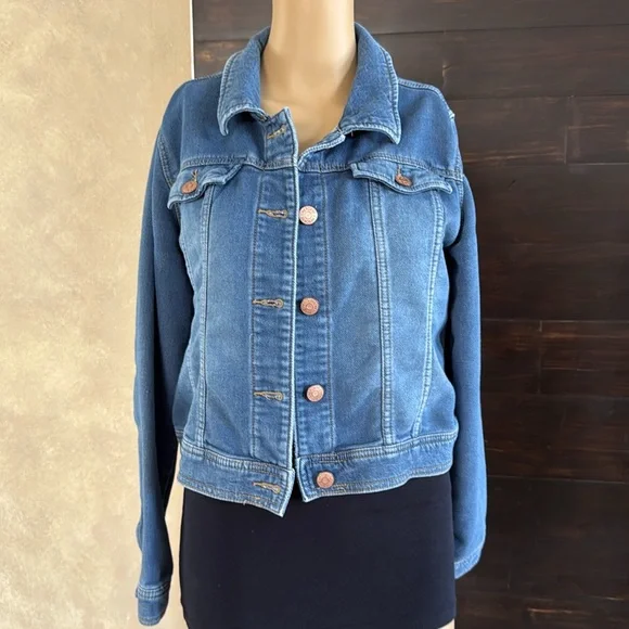 Mini Mouse Stretch Kid's Denim Jacket Size Kid's XL 14/16